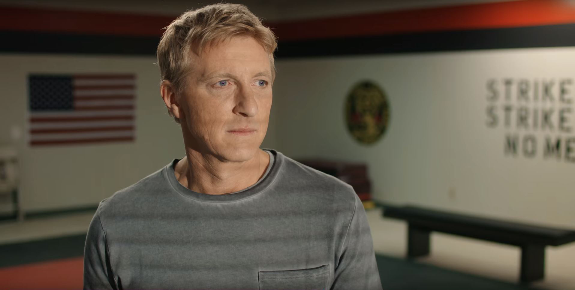PHOTO: This screengrab shows William Zabka in a scene from the official trailer for "Cobra Kai," a YouTube Red Original Series premiering May 2, 2018.