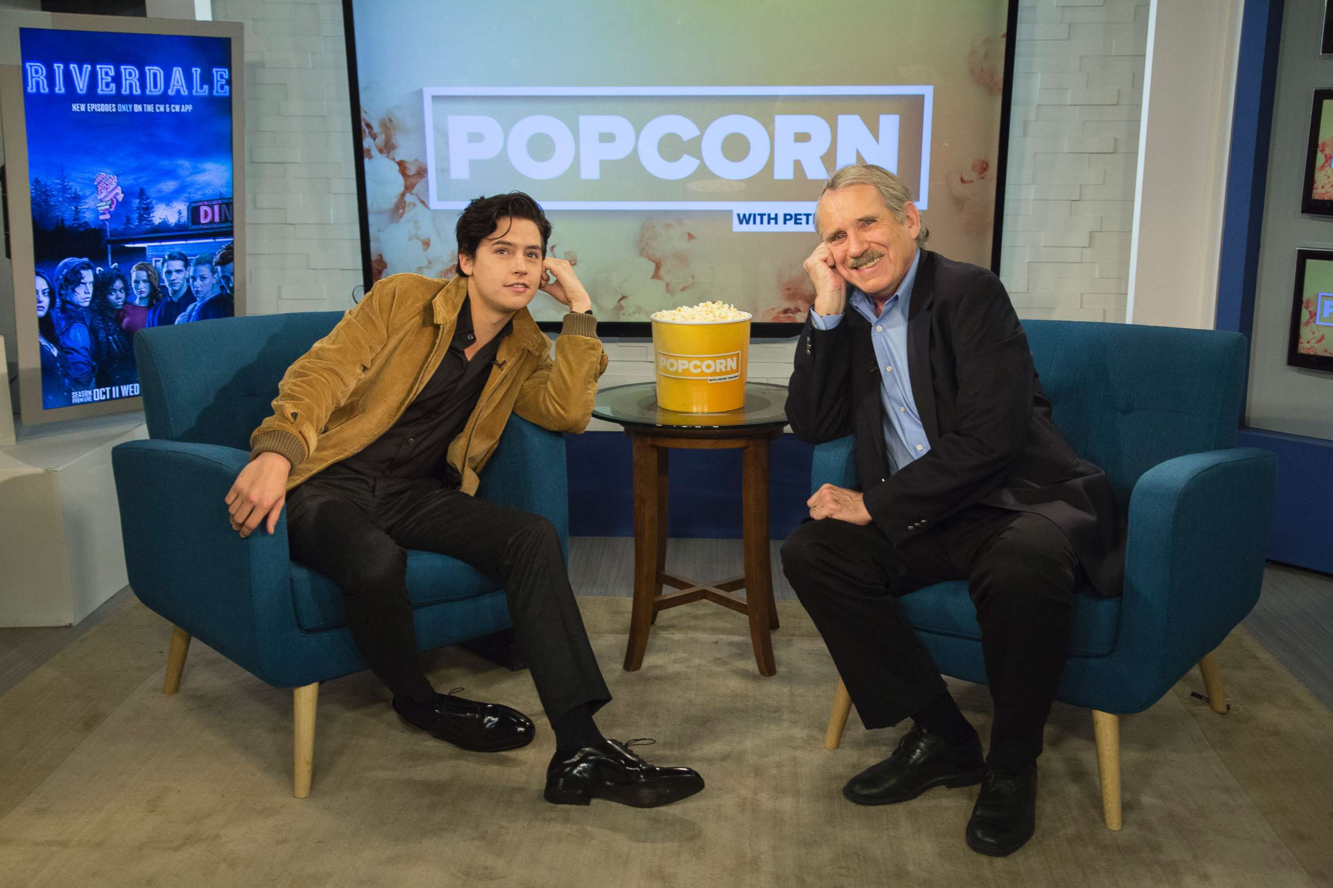 PHOTO: Cole Sprouse appears on "Popcorn with Peter Travers" at ABC News studios, Oct. 25, 2017, in New York City. 