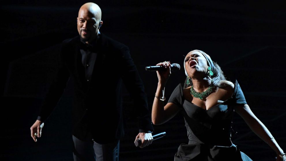 PHOTO: Andra Day and Common perform "Stand Up For Something" from "Marshall" during the 90th Academy Awards at Dolby Theatre, March 4, 2018.