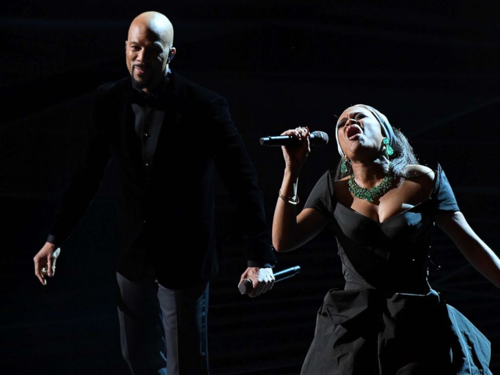 PHOTO: Andra Day and Common perform Stand Up For Something from Marshall during the 90th Academy Awards at Dolby Theatre, March 4, 2018.