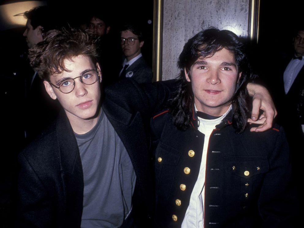 PHOTO: Actors Corey Haim and Corey Feldman attends Fourth Annual American Cinematheque Awards Honoring Steven Spielberg, April 1, 1989, at the Century Plaza Hotel in Century City, Calif. 