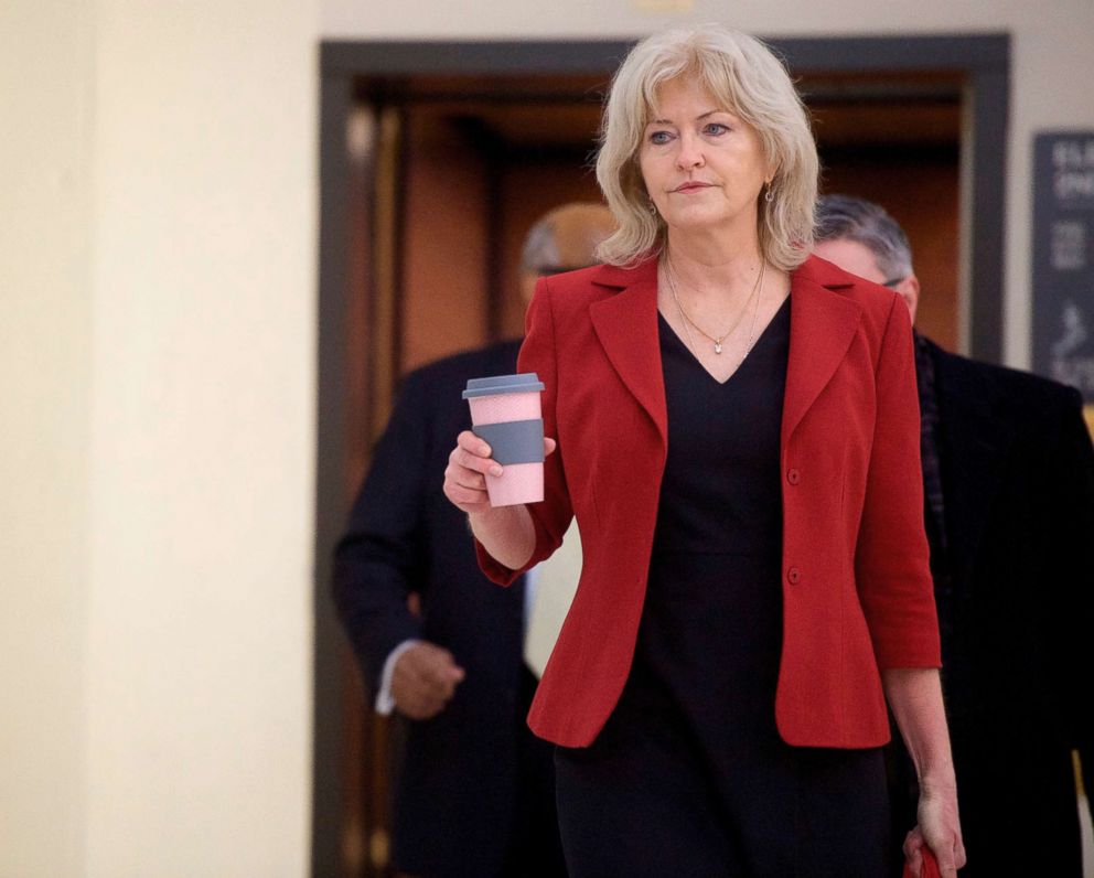 PHOTO: Bill Cosby's attorney Kathleen Bliss arrives at the Montgomery County Courthouse for jury deliberations in Cosby's sexual assault retrial, April, 26, 2018, in Norristown, Pa.