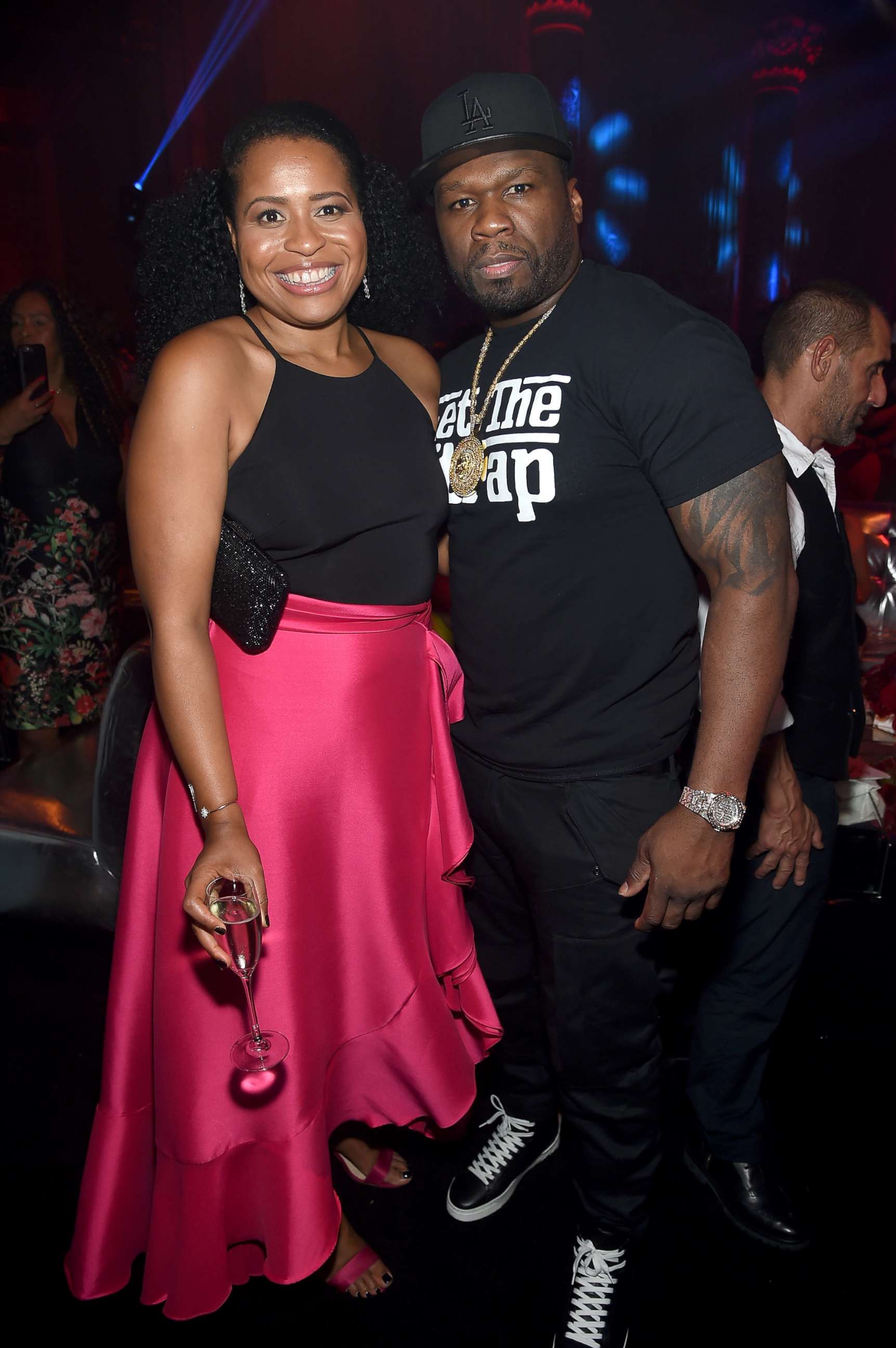 PHOTO: "Power" Creator and Executive Producer Courtney Kemp (L) and Curtis "50 cent" Jackson attend the Starz "Power" The Fifth Season NYC Red Carpet Premiere Event & After Party on June 28, 2018 in New York City.