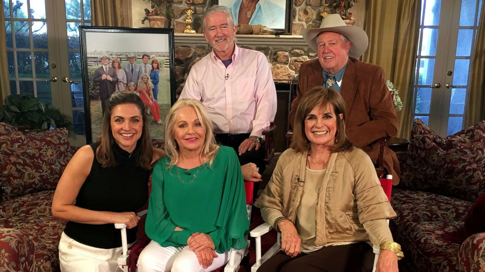 PHOTO: ABC News' Paula Faris with a few of the original stars of "Dallas."