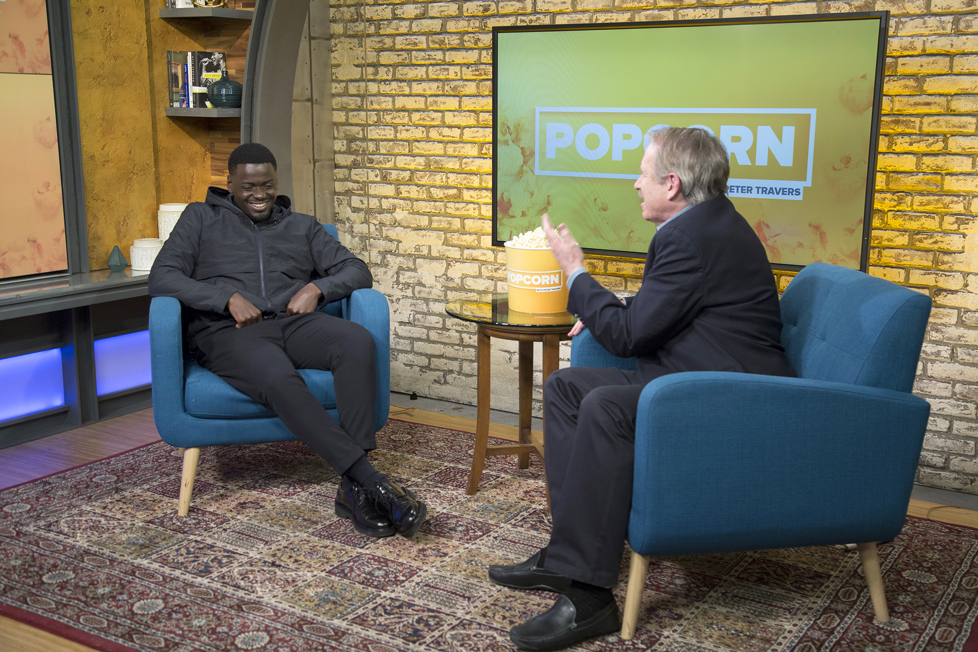 PHOTO: Daniel Kaluuya appears on "Popcorn with Peter Travers" at ABC News studios, Jan. 9, 2018, in New York City.