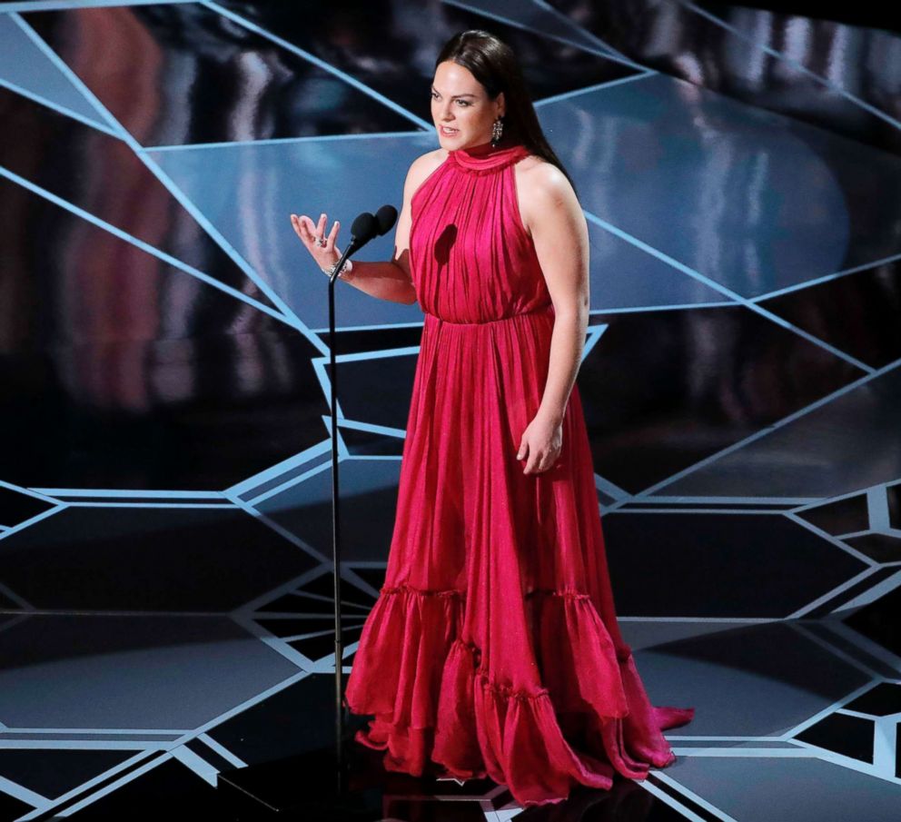 PHOTO: Daniela Vega speaks during the Academy Awards on March 4, 2018, in Hollywood, Calif. 