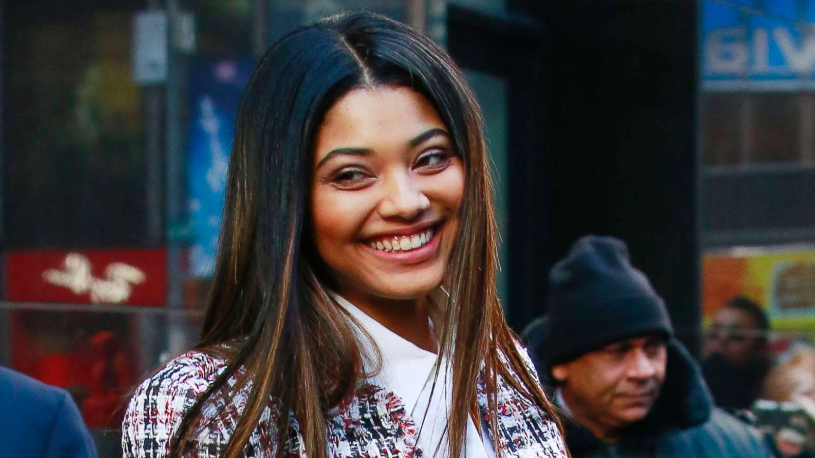 PHOTO: Danielle Herrington exits the studio after appear on ABC's "Good Morning America," in New York, Feb. 13, 2018.