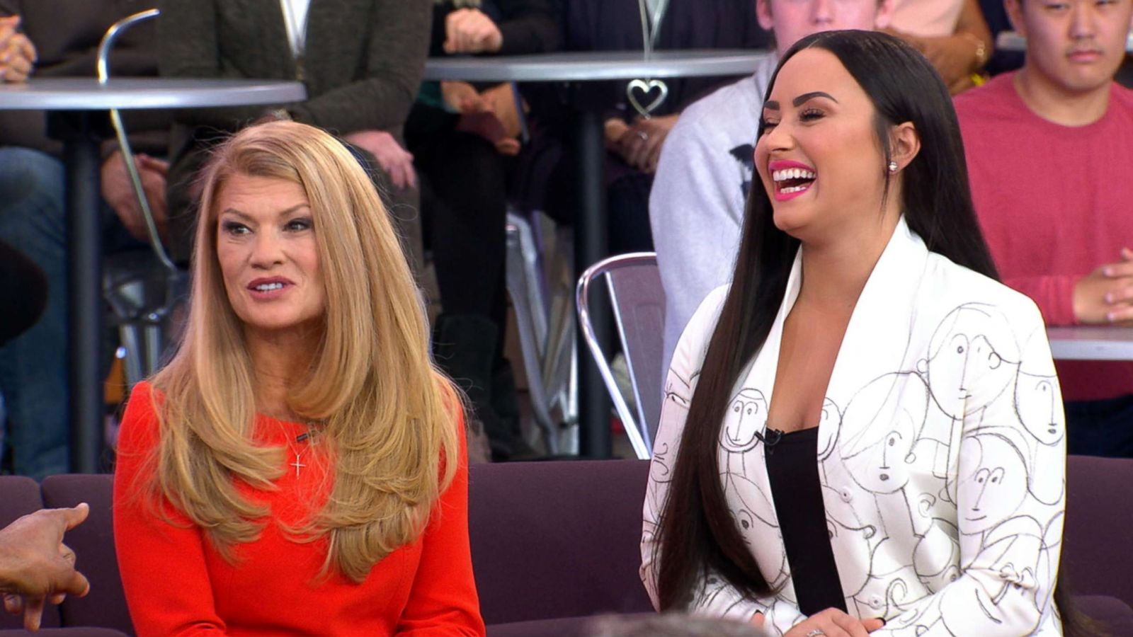 PHOTO: Demi Lovato sat with her mom Dianna de la Garza on "GMA" to discuss her new memoir.