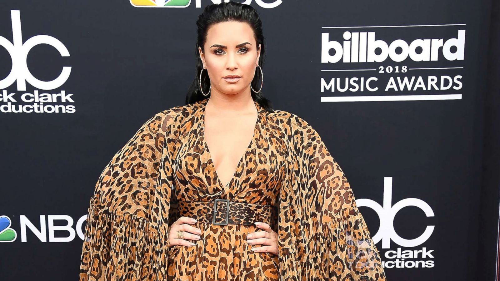 PHOTO: Demi Lovato arrives at the 2018 Billboard Music Awards at MGM Grand Garden Arena on May 20, 2018, in Las Vegas.