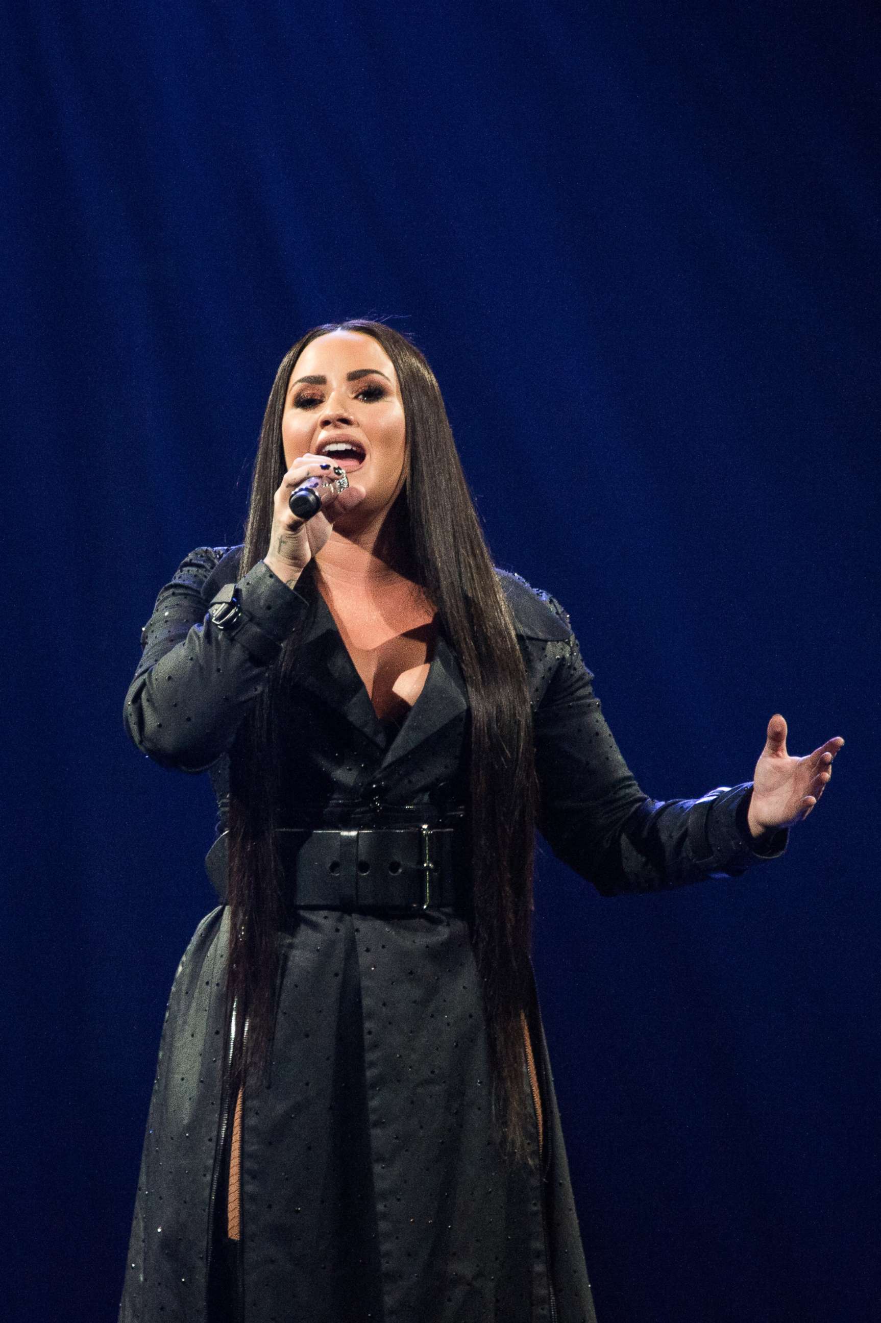 PHOTO: Demi Lovato performs on stage during her Tell Me That You Love Me tour at Arena Birmingham, June 29, 2018, in Birmingham, England. 