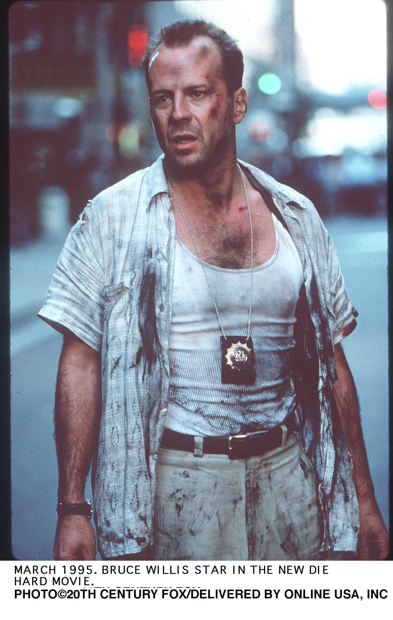 PHOTO: Bruce Willis stars in the new Die Hard Movie, "Die Hard with a Vengeance," March 1995. 