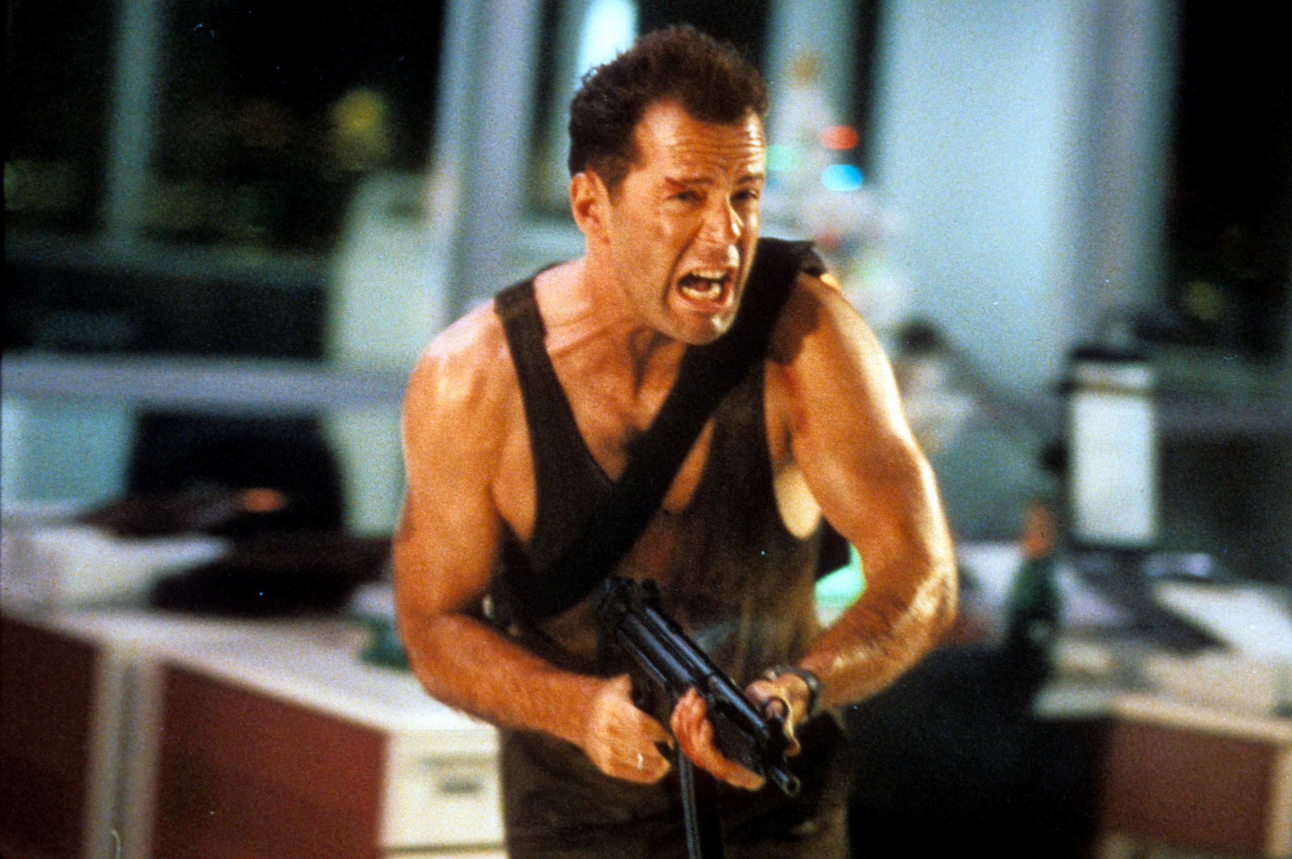 PHOTO: Bruce Willis in a scene from the film 'Die Hard', 1988.
