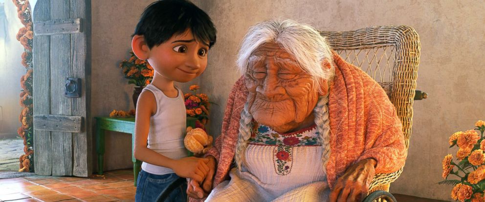 PHOTO: In Disney Pixar's "Coco," Miguel (voice of Anthony Gonzalez) has a very special relationship with his great-great-grandmother, Mama Coco (voice of Ana Ofelia Murguia). 