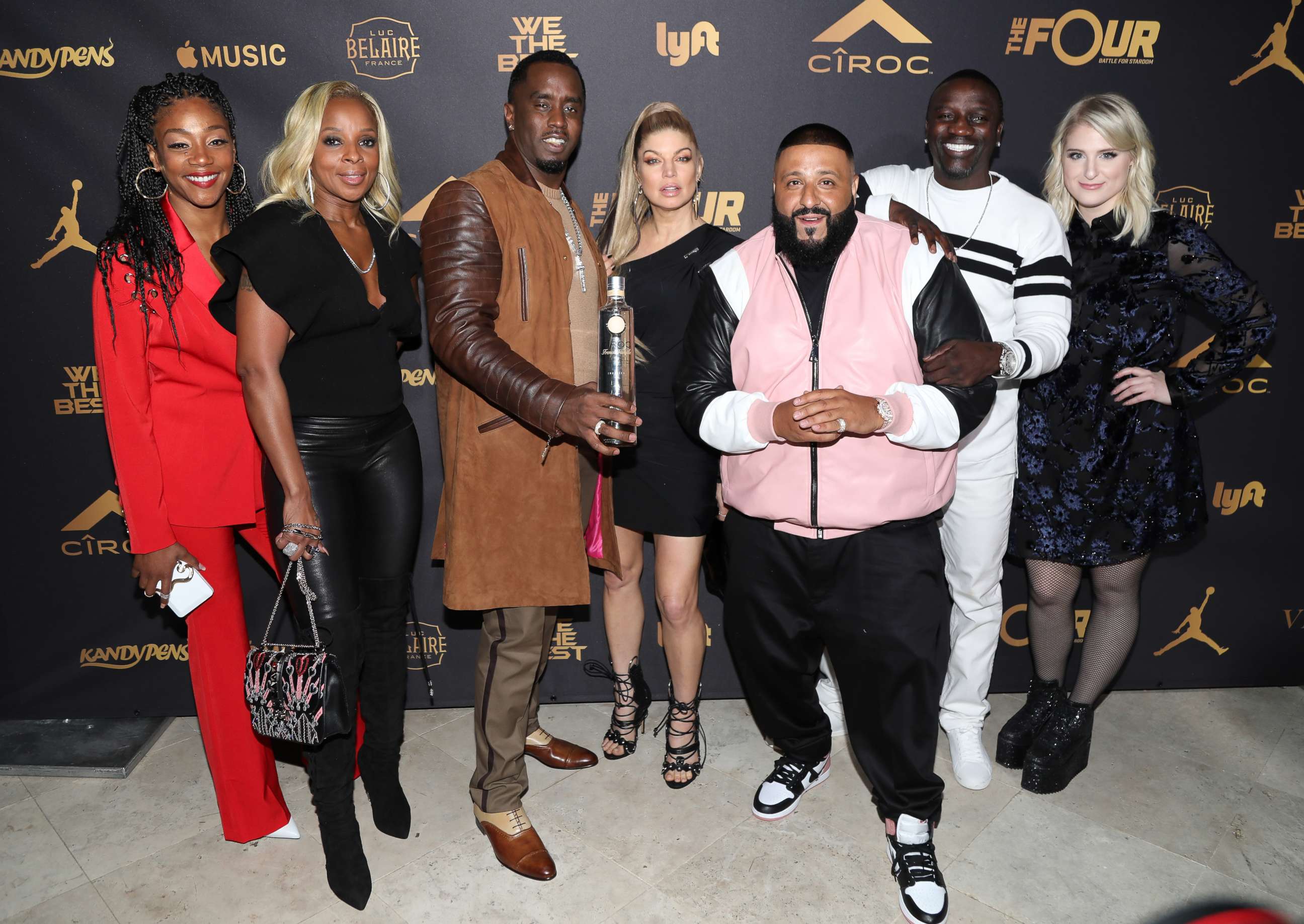 PHOTO: Tiffany Haddish, Mary J. Blige, Sean 'Diddy' Combs, Fergie, DJ Khaled, Akon, and Meghan Trainor attend DJ Khaled's Birthday, Dece. 2, 2017, in Beverly Hills, Calif. 