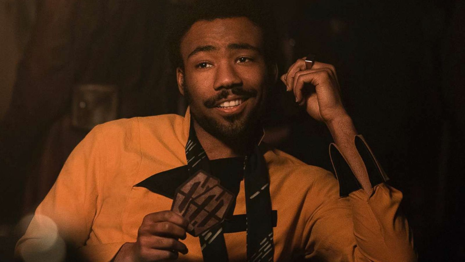 PHOTO: This image released by Lucasfilm shows Donald Glover as Lando Calrissian in a scene from "Solo: A Star Wars Story."