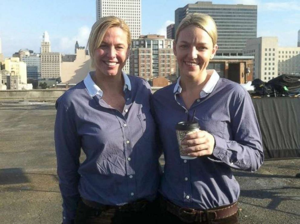 PHOTO: Deven MacNair, left, doubles for actress Kerry Cahill.