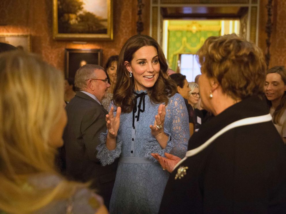 PHOTO: Prince William, Catherine Duchess of Cambridge and Prince Harry at a World Mental Health Day reception at Buckingham Palace in London, Oct. 10, 2017.