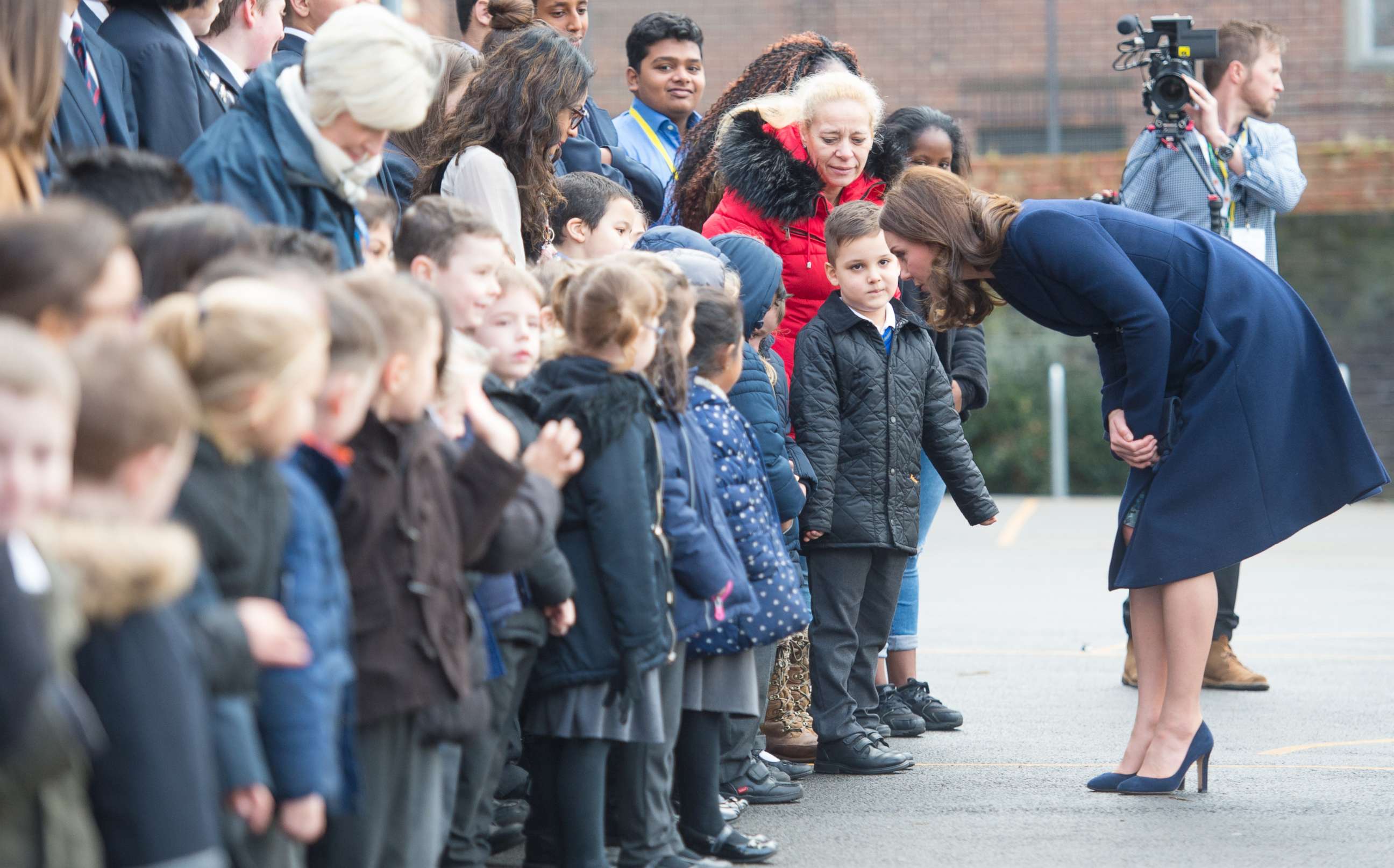 PHOTO: Kate Middleton, Duchess of Cambridge, visits the Reach Academy school who is working in partnership with Place2Be and other organisations to support children, families and the whole school community, Jan. 10, 2018, in Feltham, London.