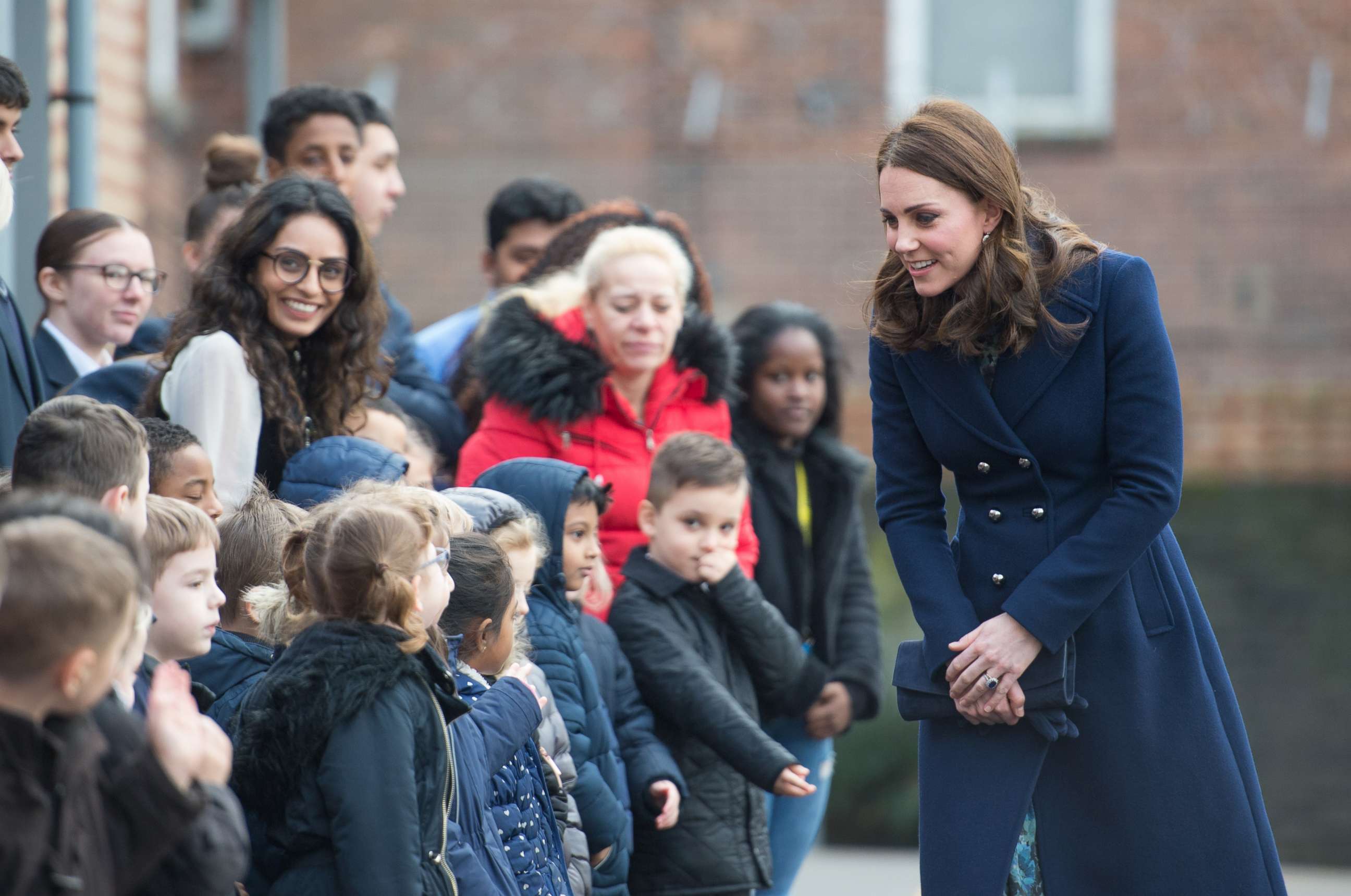 PHOTO: The Duchess of Cambridge, Kate Middleton, visits the Reach Academy in Feltham, London, Jan. 10, 2018. 

