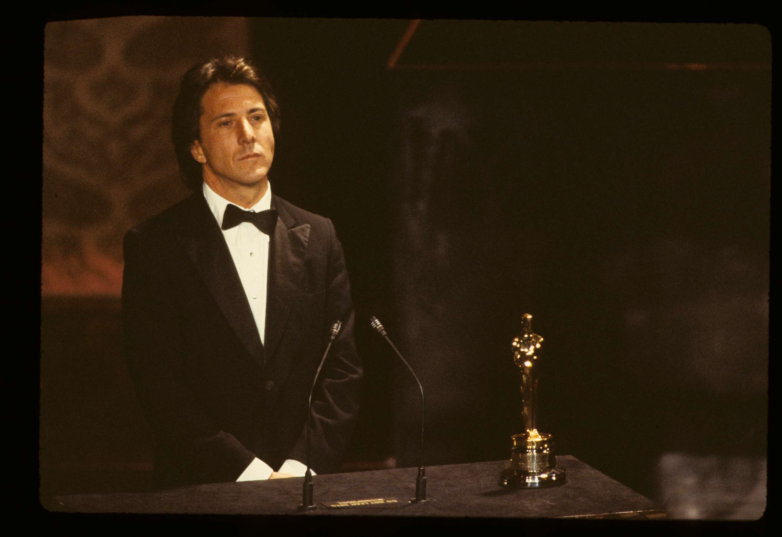 PHOTO: Dustin Hoffman receives Best Actor Oscar for his performance in "Kramer vs. Kramer," at the 52nd Annual Academy Awards, April 14, 1980 in Los Angeles.