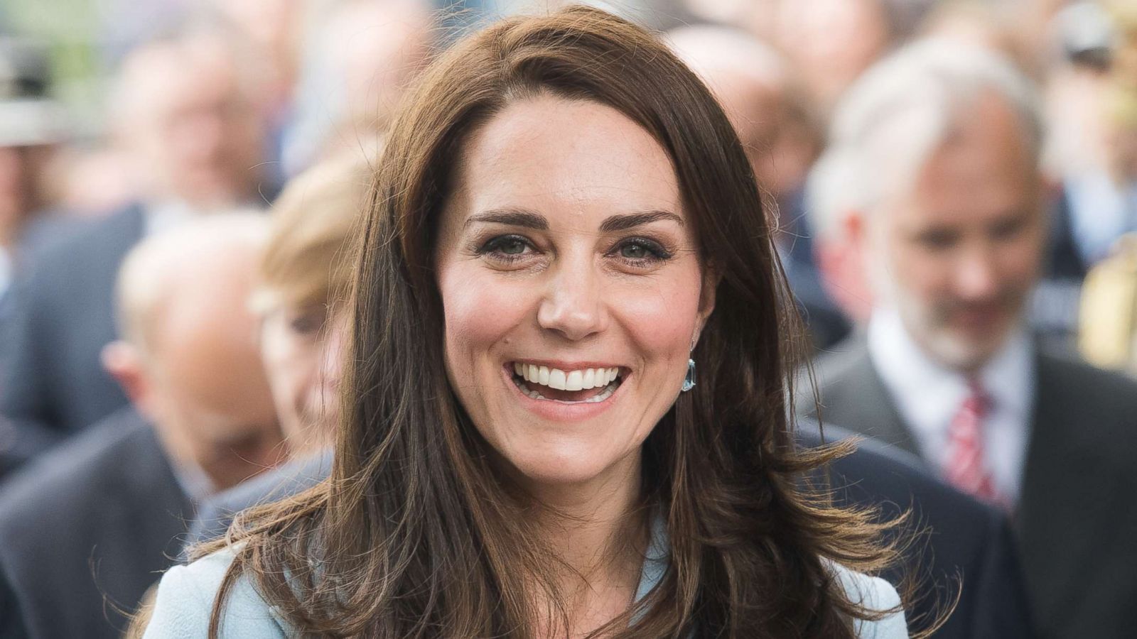 PHOTO: Catherine, Duchess of Cambridge outside the City Museum along the Corniche to view the capital during a one day visit on May 11, 2017 in Luxembourg.