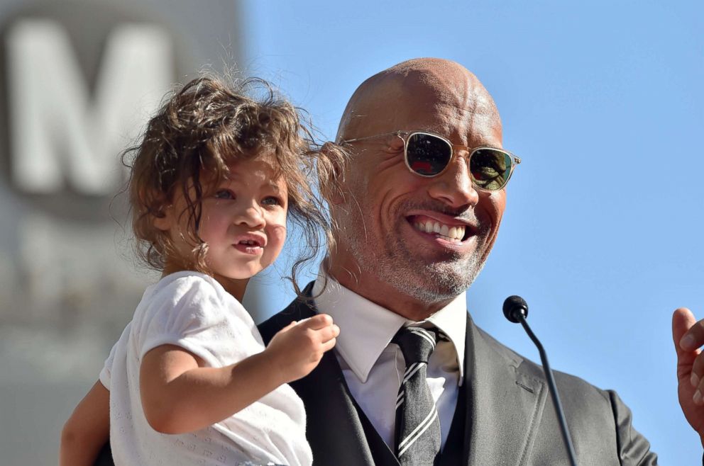 PHOTO: Dwayne Johnson and daughter Jasmine Johnson attend the ceremony honoring Dwayne Johnson with star on the Hollywood Walk of Fame, Dec. 13, 2017 in Hollywood, Calif.  