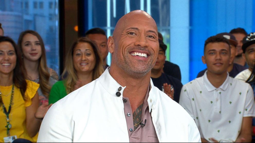 PHOTO: Dwayne The Rock Johnson stopped by "Good Morning America" on July 10, 2018, to promote his new film, "Skyscraper."