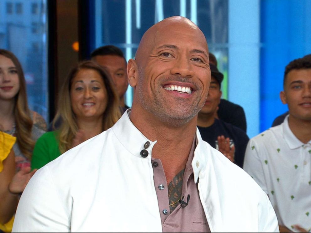PHOTO: Dwayne The Rock Johnson stopped by Good Morning America on July 10, 2018, to promote his new film, Skyscraper.