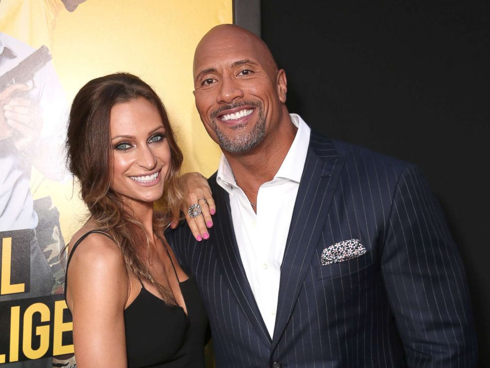 PHOTO: Dwayne Johnson and girlfriend Lauren Hashian attend the premiere Of Warner Bros. Pictures Central Intelligence at Westwood Village Theatre on June 10, 2016 in Westwood, California.