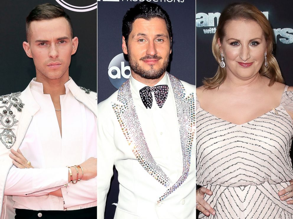 PHOTO: Pictured (L-R) are Adam Rippon, Valentin Chmerkovskiy and Mandy Moore.
