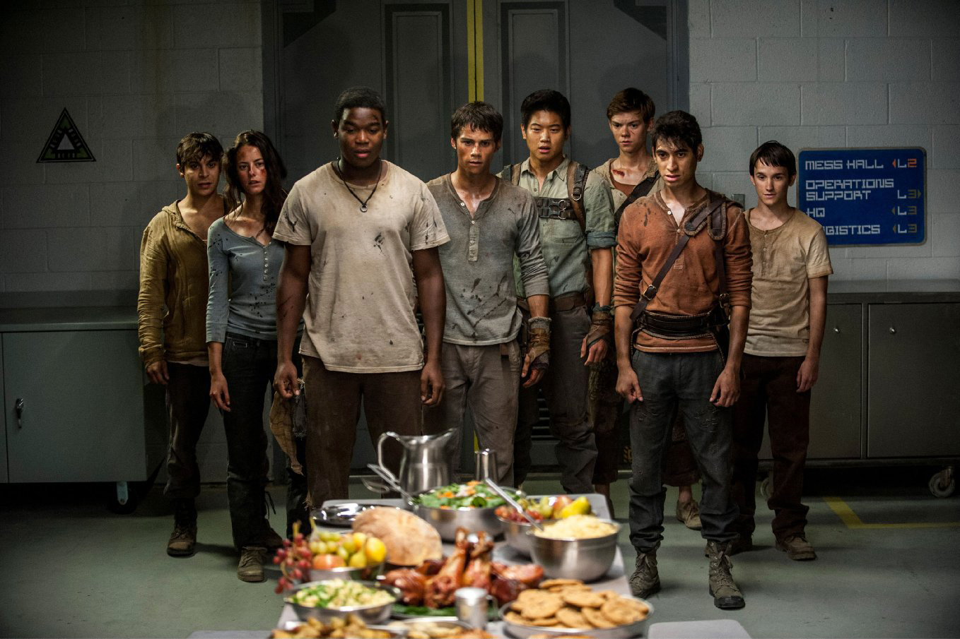 PHOTO: Dylan O'Brien, center, in a scene from "Maze Runner: The Scorch Trial."