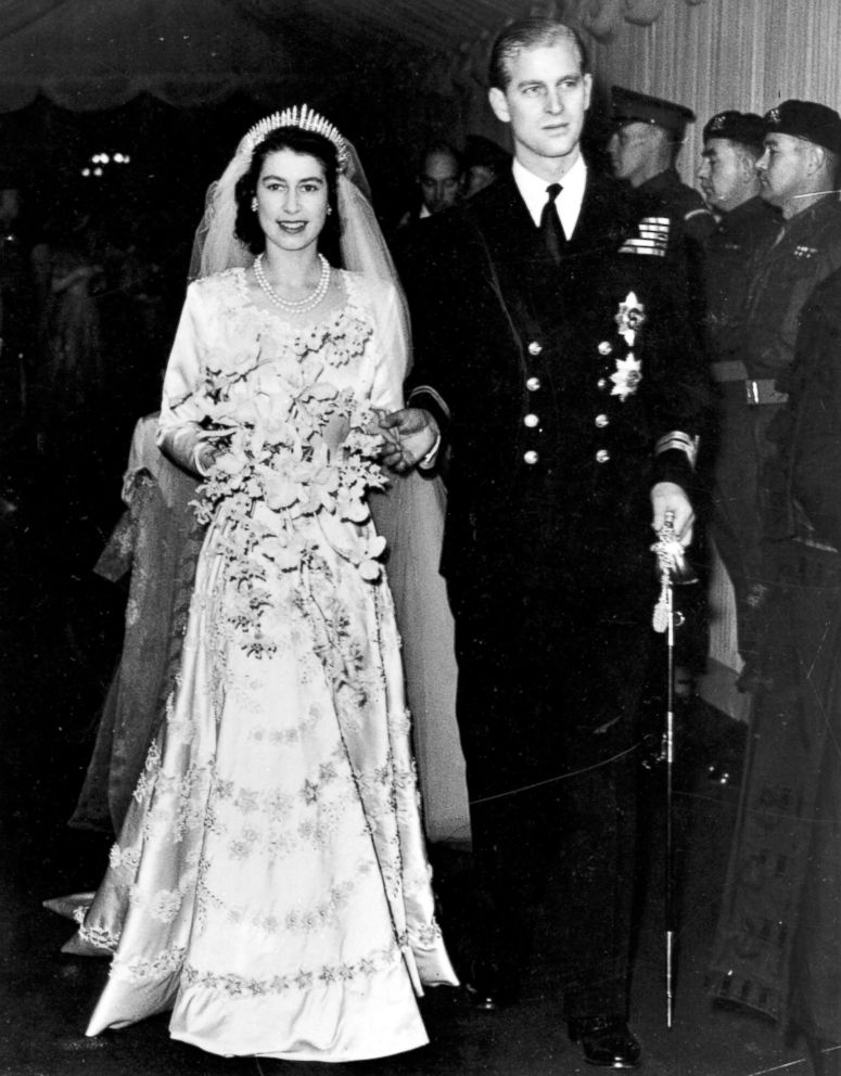 PHOTO: Queen Elizabeth II, as Princess Elizabeth, and her husband the Duke of Edinburgh, styled Prince Philip in 1957, on their wedding day, Nov. 20, 1947.