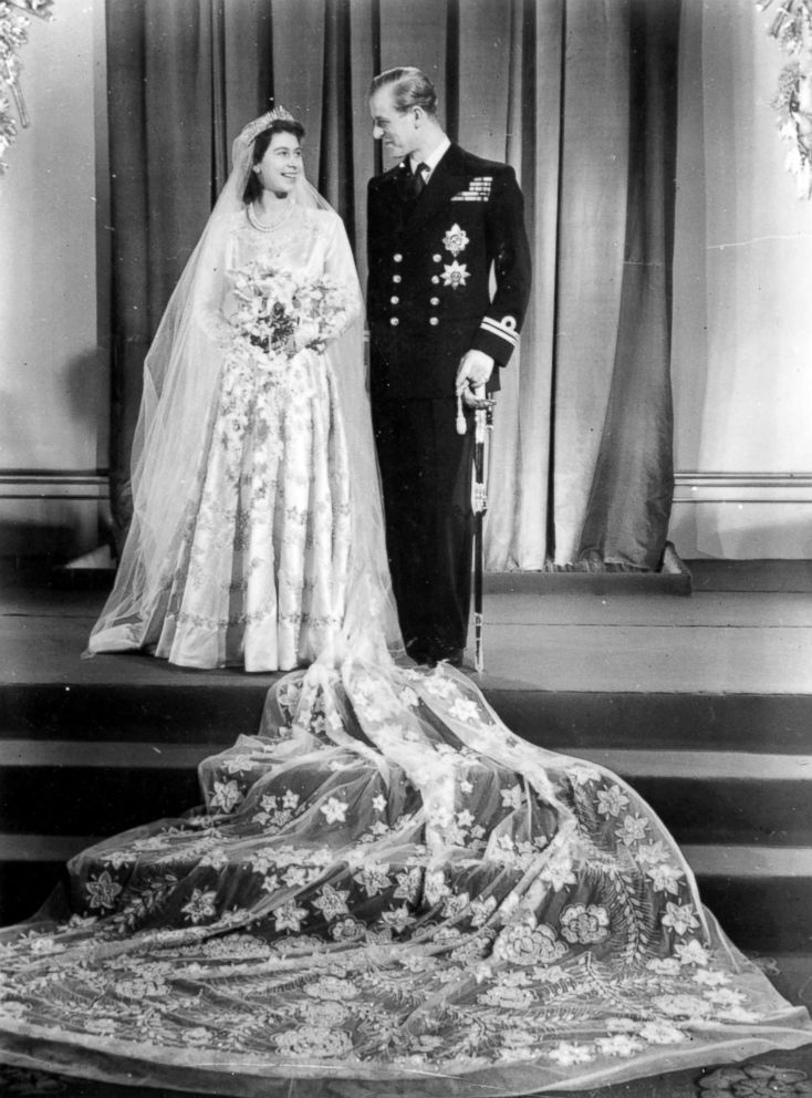 PHOTO: Queen Elizabeth II, as Princess Elizabeth, and her husband the Duke of Edinburgh on their wedding day, Nov. 20, 1947.