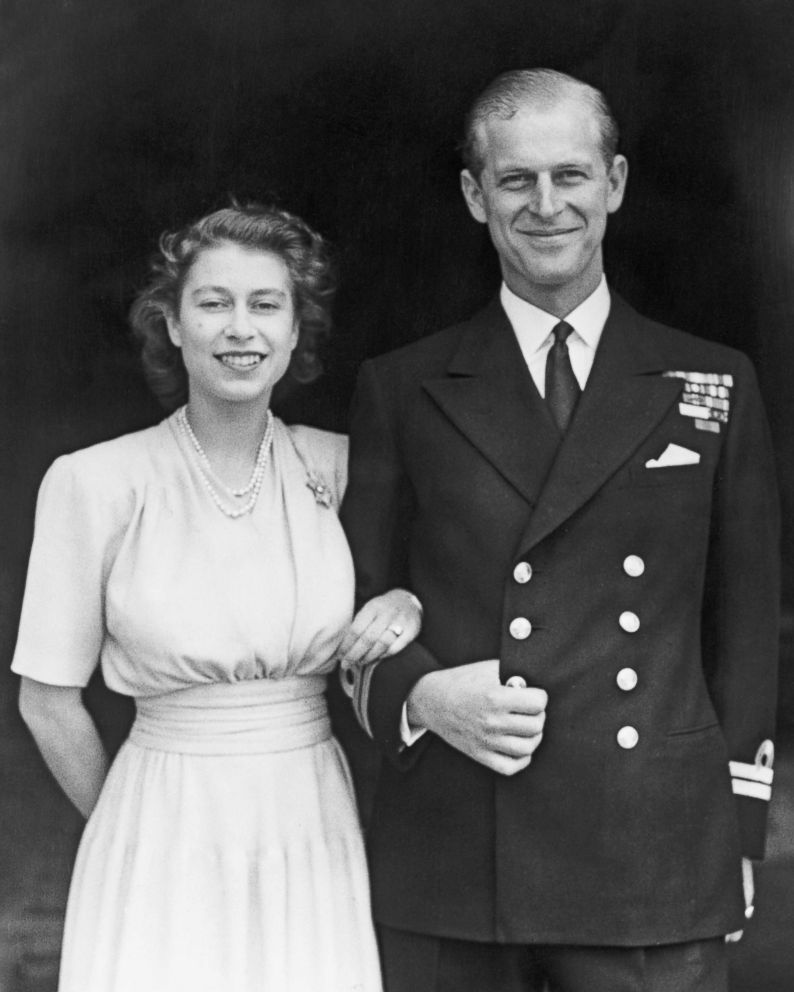 PHOTO: Princess Elizabeth and Prince Philip, Duke of Edinburgh at Buckingham Palace, London shortly after they announced their engagement, July 11, 1947.