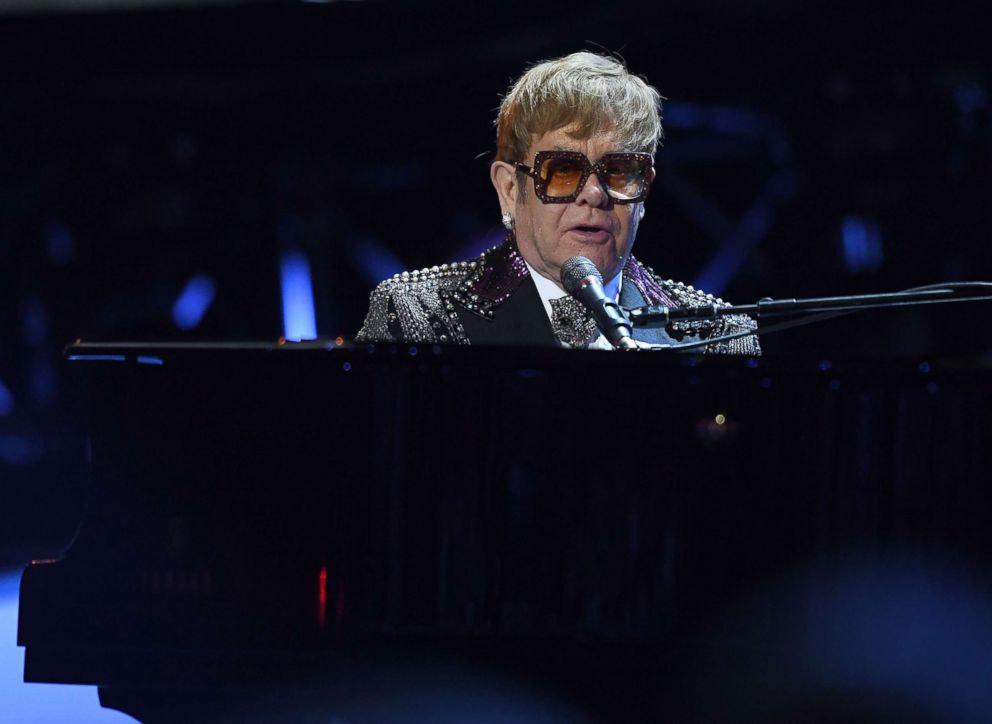 PHOTO: Elton John performs on stage during the "Elton John: I'm Still Standing - A GRAMMY Salute" concert at The Theater at Madison Square Garden in New York, Jan. 30, 2018. 