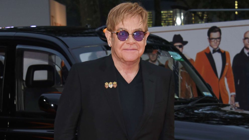 Sir Elton John attends the World Premiere of "Kingsman: The Golden Circle" at Odeon Leicester Square, Sept. 18, 2017, in London. 