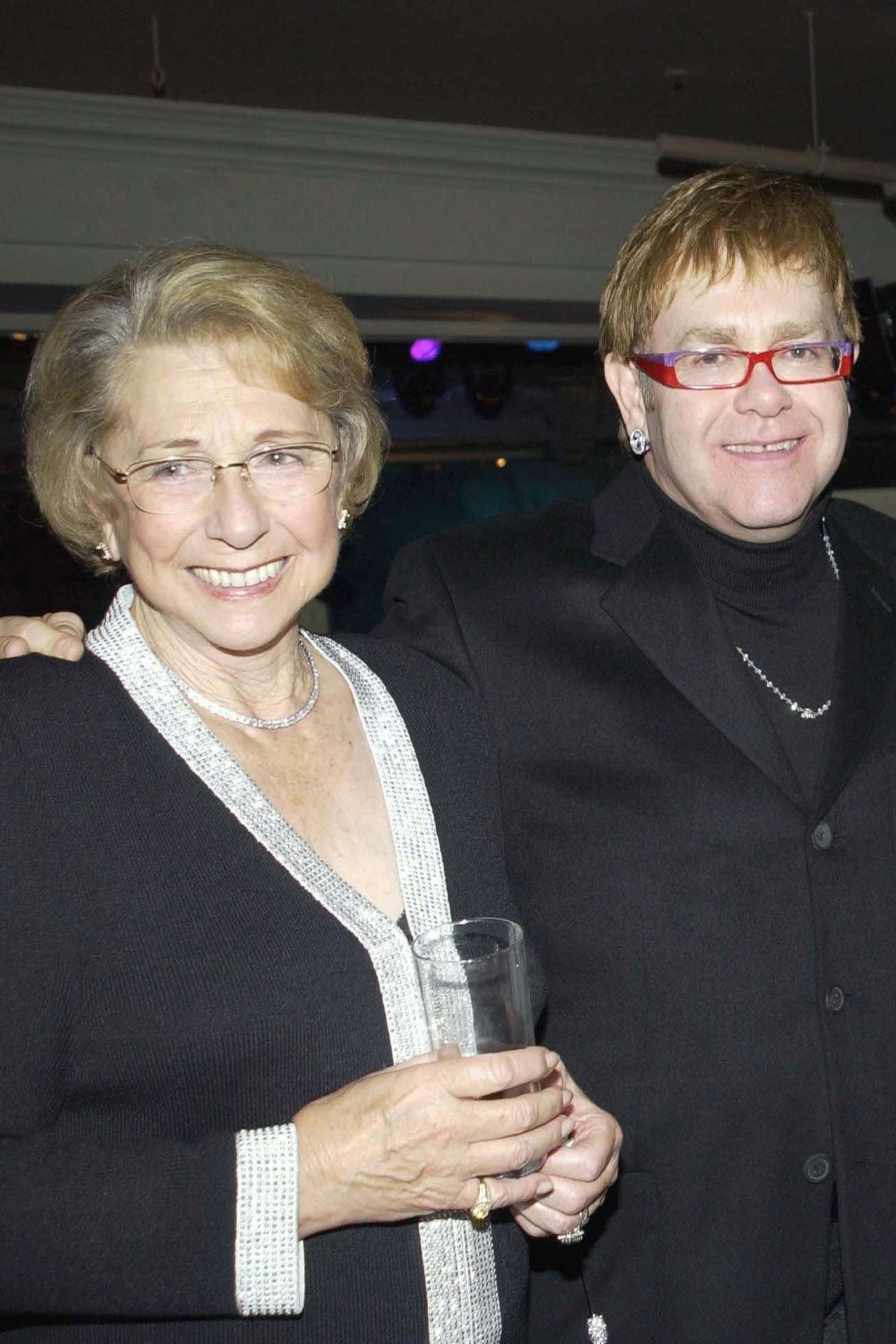 PHOTO: Elton John with his mother Sheila Eileen Dwight in London, Nov. 4, 2002.

