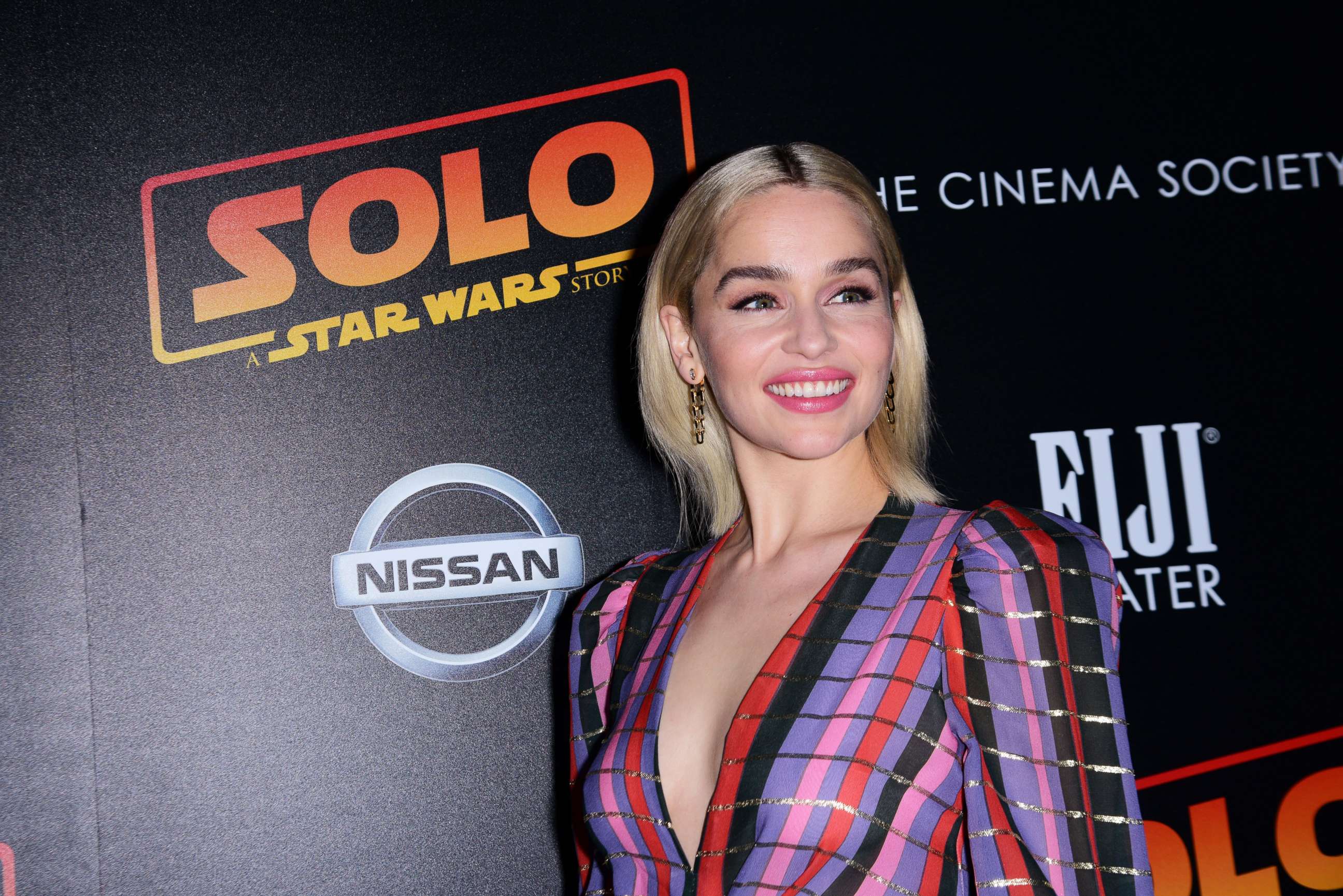 PHOTO: Emilia Clarke at the 'Solo: A Star Wars Story' film premiere, May 21, 2018, in New York City.