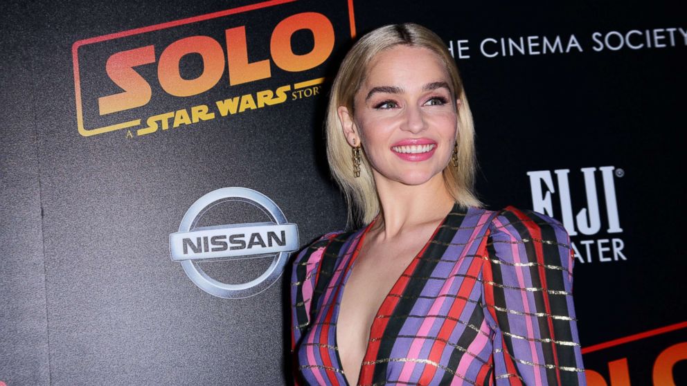 PHOTO: Emilia Clarke at the 'Solo: A Star Wars Story' film premiere, May 21, 2018, in New York City.
