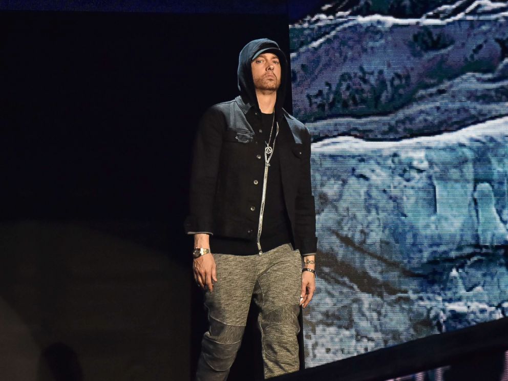 PHOTO: Eminem performs on stage during the MTV EMAs 2017 held at The SSE Arena, Wembley, Nov. 12, 2017 in London.