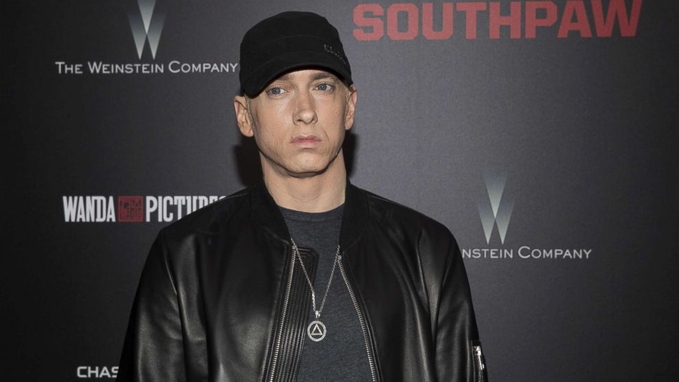 PHOTO: Eminem attends the premiere of "Southpaw" in New York, July 20, 2015. 
