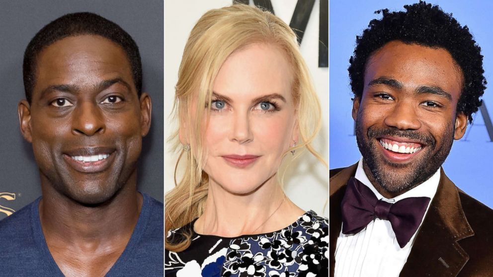 Emmy nominees Sterling K. Brown from "This Is Us," Nicole Kidman from "Big Little Lies," and Donald Glover from "Atlanta."
