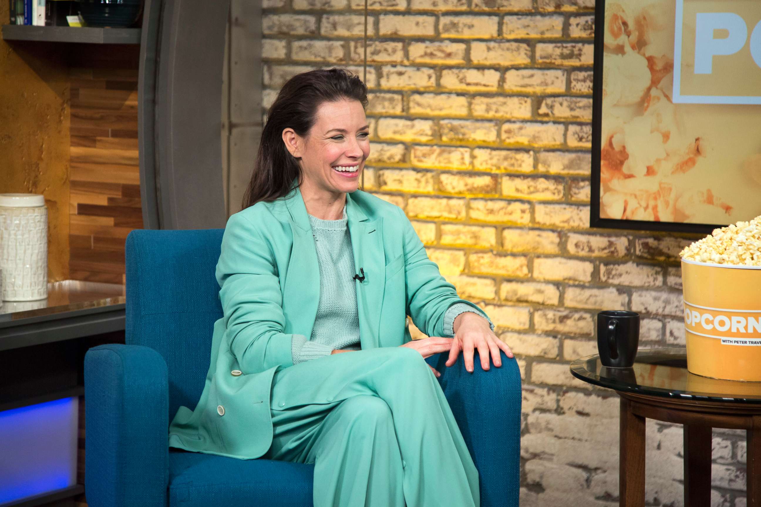 PHOTO: Evangeline Lilly appears on "Popcorn with Peter Travers" at ABC News studios, June 21, 2018, in New York City.