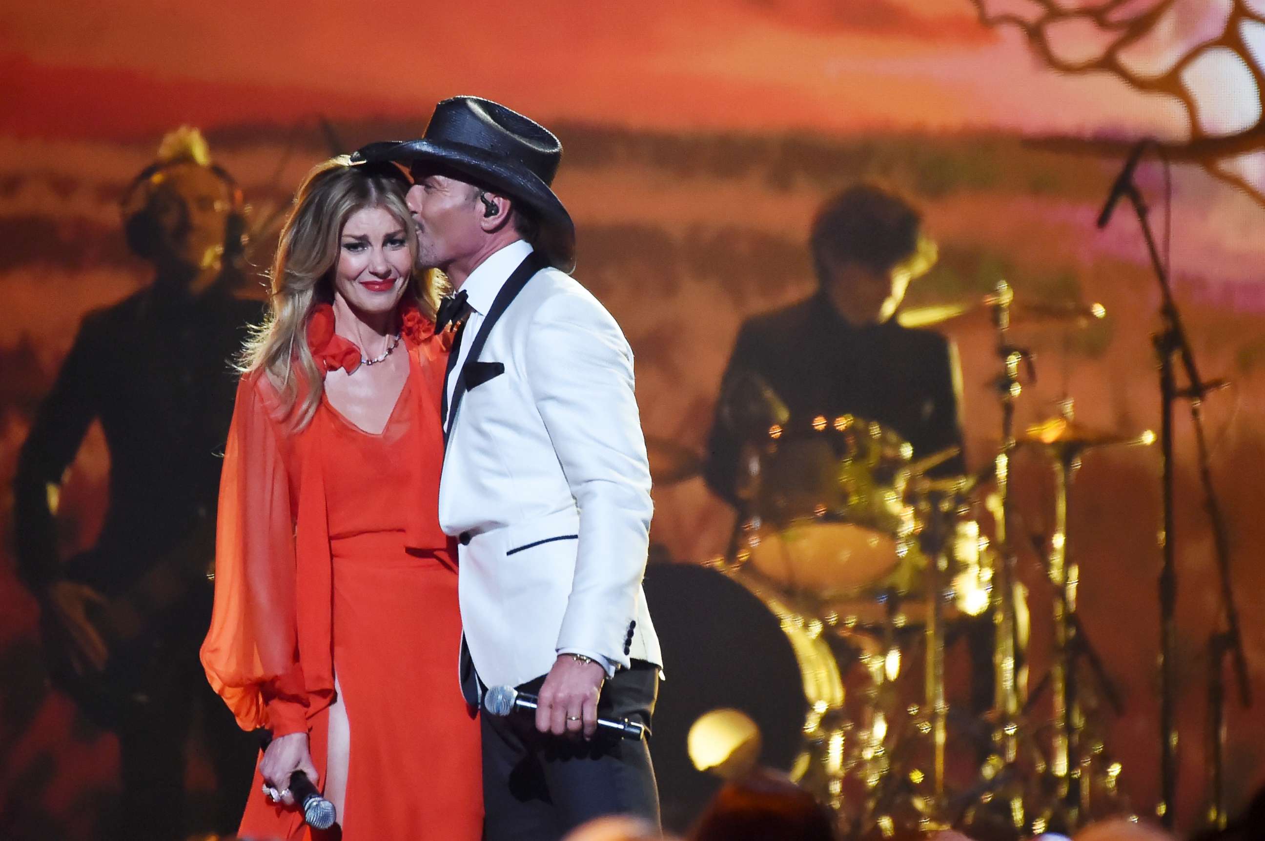 PHOTO: Faith Hill and Tim McGraw perform onstage at the 51st annual CMA Awards at the Bridgestone Arena, Nov. 8, 2017, in Nashville.