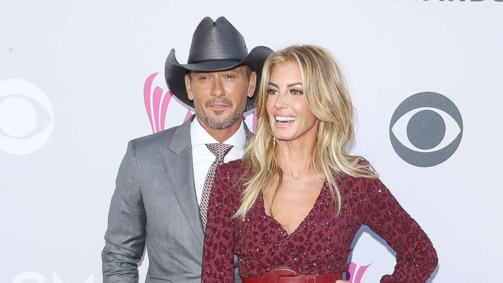 PHOTO: Tim McGraw and Faith Hill arrive at the 52nd Academy of Country Music Awards held at T-Mobile Arena, April 2, 2017, in Las Vegas.