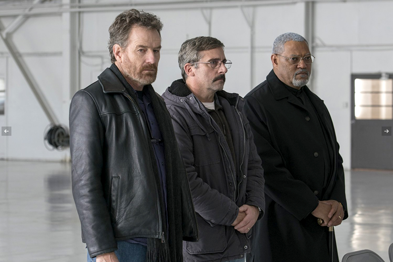 PHOTO: Bryan Cranston, Steve Carell and Laurence Fishburne in a scene from "Last Flag Flying."