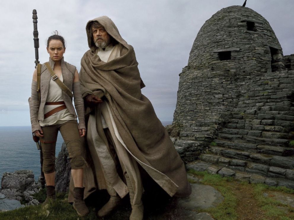PHOTO: Mark Hamill and Daisy Ridley in a scene from Star Wars: The Last Jedi.