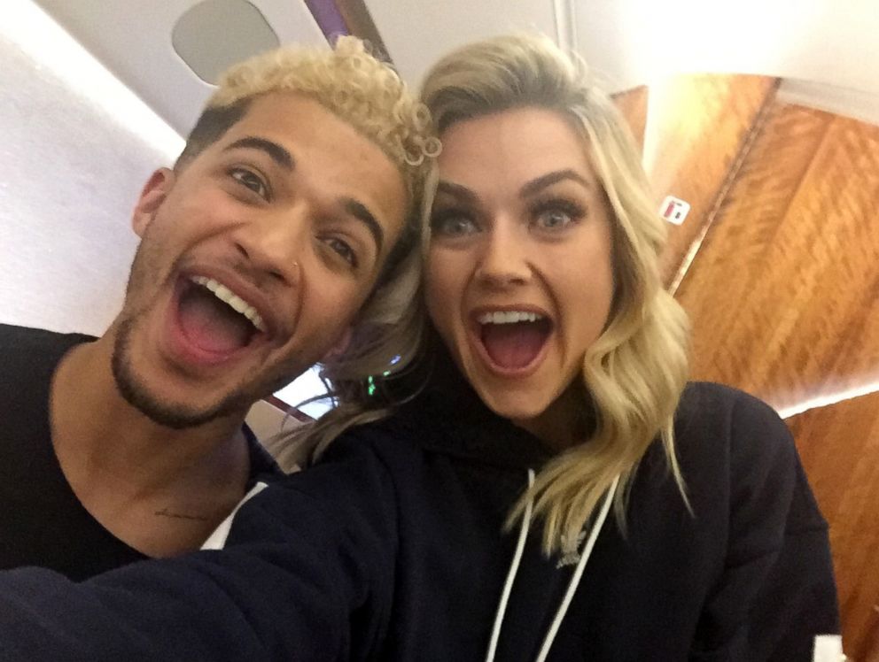 PHOTO: Jordan Fisher and Lindsay Arnold celebrated in their plane after winning "Dancing with the Stars."
