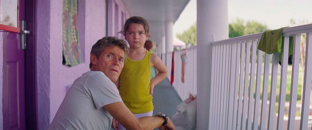PHOTO: Willem Dafoe and Brooklyn Prince appear in a scene from "The Florida Project."
