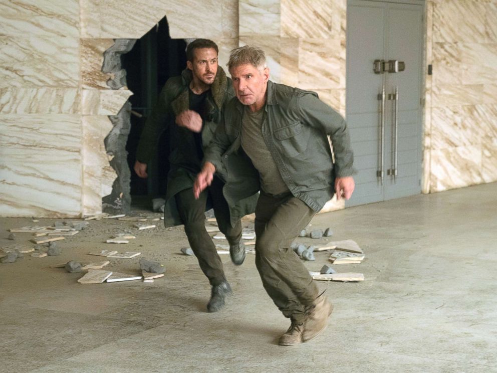 PHOTO: Ryan Gosling and Harrison Ford in a scene from "Blade Runner 2049."